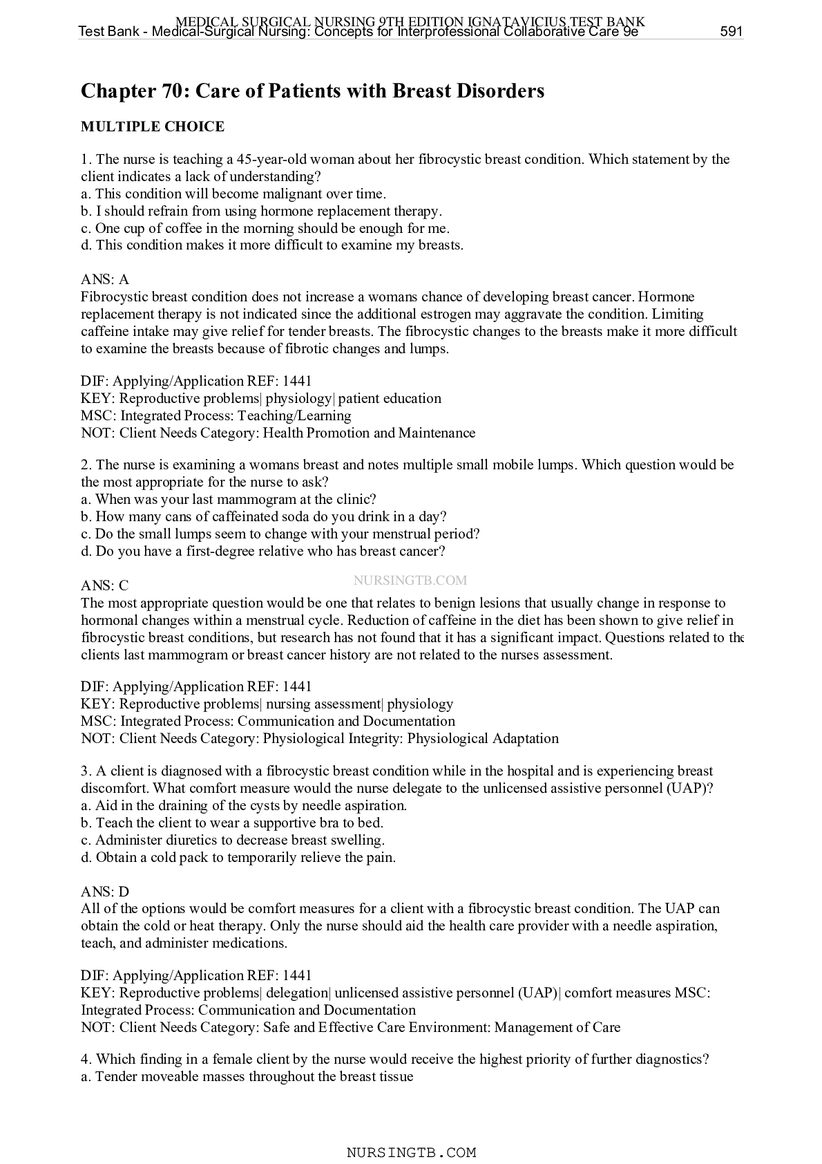 Preview image for Chapter 70: Care of Patients with Breast Disorders